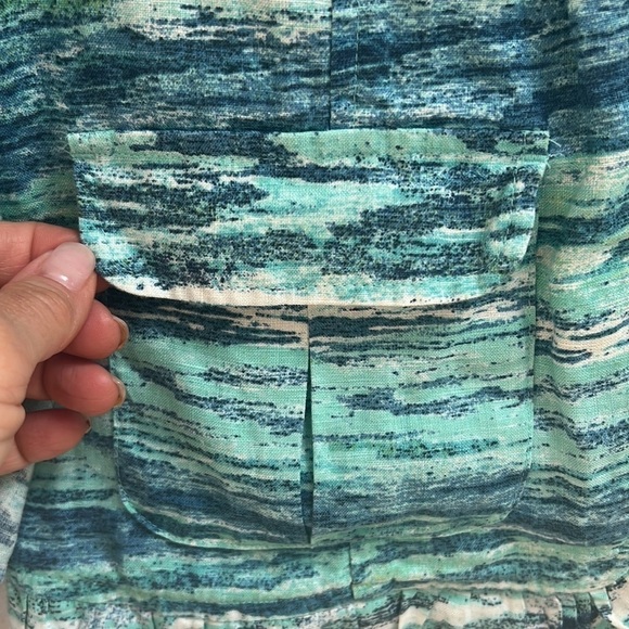 Chicos 100% Linen Ziggy Galinda Open Front Jacket - Picture 5 of 8